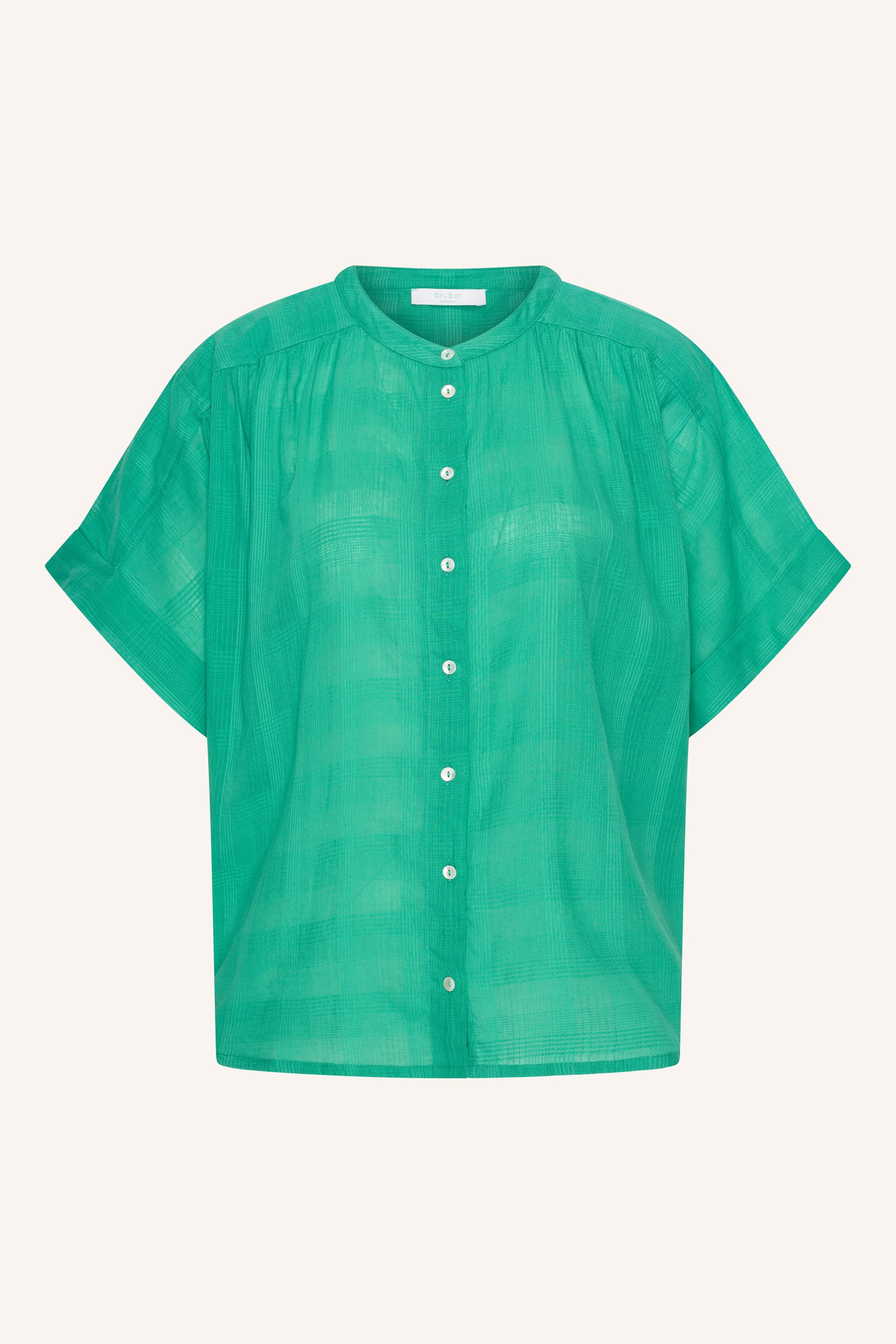 By-Bar Alex Dobby Blouse Lucky Green Damen Bluse grün